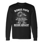 Bonus Papa Beste Stepfather Leben Besser Made Father's Day Langarmshirts