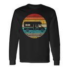 Camping Vintage Camper Van Langarmshirts