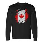 Canada Canadian Flag Vintage Langarmshirts