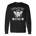 Chiweenie Papa Lustiger Chihuahua Süßer Hund Besitzer Spruch-Geschenke Langarmshirts