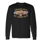 Cinnamon Rolls Not Gender Roles Feminist Retro Style Langarmshirts