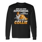 Collie Long Hair Guardian Angel Dog Langarmshirts