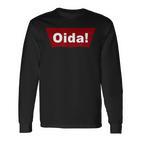 Cool Oida Austria Bavaria Text Logo Langarmshirts