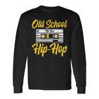Cool Retro Old School Hip Hop 80S 90S Mixtape Cassette Langarmshirts