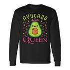Cute Avocado Queen Vegan Heart Langarmshirts