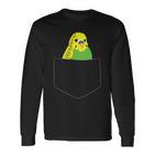 Cute Budgie In Pocket Budgie Bird In Bag S Langarmshirts