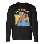 Cute Nap Capybara Pyjamas Nappybara Langarmshirts