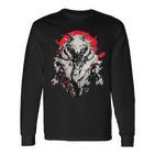 Cyber Wolf-Saga Bei Sonnenuntergang Langarmshirts