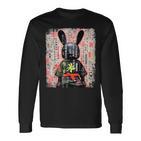 Cyberpunk Rabbit Japanese Futuristic Rabbit Samurei Langarmshirts