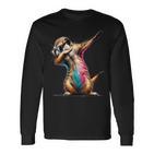 Dabbing Meerkat Dancing Dab Surikate Langarmshirts