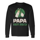 Dad Since 2023 Werdender Papa Bier Milk Langarmshirts