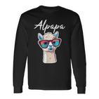 Dad Alpaka Fan Liebhaber Papaatertag Geschenk Alpapa Lama Langarmshirts