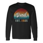 Dad Est 2025 Ersteratertag Frischgebackener Papa Langarmshirts