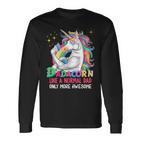 Dadacorn Muscle Unicorn Familienmatching Für Papa-Liebhaber Langarmshirts