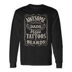 Damen Fantastischeäter Haben Tattoos Und Bärte Papa Geschenke Mit-Ausschnitt Langarmshirts