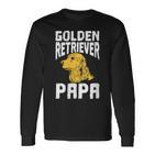 Damen Golden Retriever Hundehalter Besitzerater Papa Dad Mit-Ausschnitt Langarmshirts