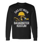 Das Ist Mein Bauarbeiter Costume Construction Site Construction Ladder Langarmshirts