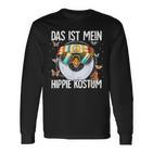 Das Ist Mein Hippie Costume 60S 70S Costume Black Langarmshirts