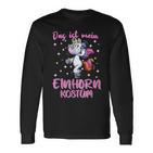 Das Ist Mein Unicorn Costume Langarmshirts