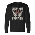 Das Kerl Liebt Das Dampfen E-Cigarette Vape & Vaper Langarmshirts