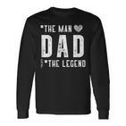 Der Mann Papa Die Legende Aterschafts- Einzigartiges Papa- Langarmshirts