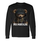 Desmiregal Des Mir Egal Teddy Slogan Langarmshirts