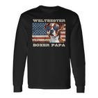 Deutscher Boxer Weltbester Boxer Papa Boxer Hundepapa Langarmshirts