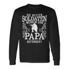 Die Besten Soldiers Werden Papa Military German Armed Forces Langarmshirts