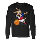 Dog Dabbing Basketball Philippines Jersey Sport Lover Langarmshirts