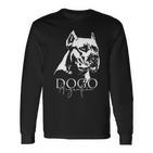 Dogo Argentino Dog Portrait Dog Langarmshirts