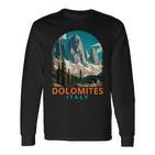 Dolomites Travel Exploration Souvenir Dolomites Italy Langarmshirts