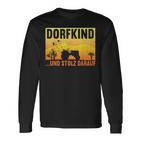 Dorfkind Und Stolz Darauf  Farmers Children's S Langarmshirts