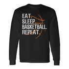 Eat Sleep Basketball Repeat For Basketball Fan Langarmshirts