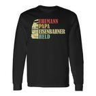 Ehemann Papa Eisenbahner Heldater Langarmshirts