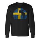 Elch Schwedische Flagge Schwede Skandinavien Schweden Langarmshirts