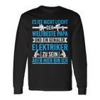 Elektriker Papa Spruch Genialer Elektronikerater Langarmshirts