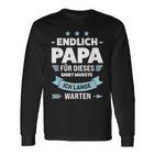 Endlich Papa Familie S Langarmshirts