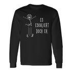 Es Escaliert Doch Eh Techno Rave Saufen Party Stick Figure Langarmshirts