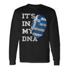 Es Ist In My Dna Greek Genetics Greek Roots Langarmshirts