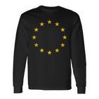 Europa Europäische Union Eu-Flagge Auf Langarmshirts