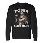 Evil Old Man Hardrock Heavy Metal Grandpa Langarmshirts