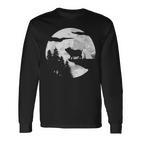 Farmers Pig Full Moon Piglet Pig Langarmshirts