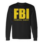 Fbi Federal Bureau Of Investigation Chest Logo Agent Langarmshirts