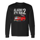 Feuerwehr Geburtstag Alarm Ich Bin 2 Langarmshirts für Kinder