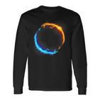Fire And Ice Duel Dragon Langarmshirts