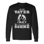 Football Papa Wie Der Fater So Die Söhne Father's Day Langarmshirts