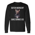 French Bulldog Guten Morgen Ganz Thin Ice Cream Langarmshirts