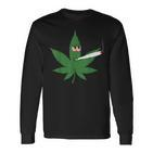 Cannabis Kiffer Leaf Joint Amsterdam Tourist Langarmshirts
