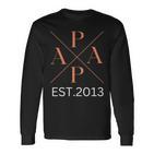 Dad Est 2013 Papa Seit 2013 Papa 2013 Langarmshirts