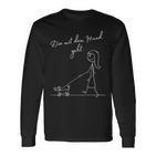 Dog Owner Die Mit Dem Hund Geht Langarmshirts